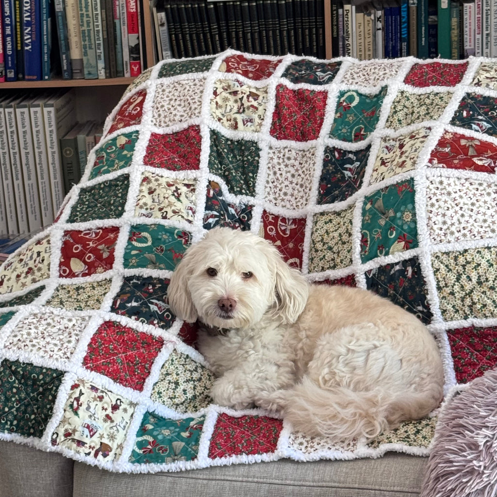 New - Frayed Elegance Quilt: Stitch, Snip and Bloom, Quilt as you go Instructions - Digital Download