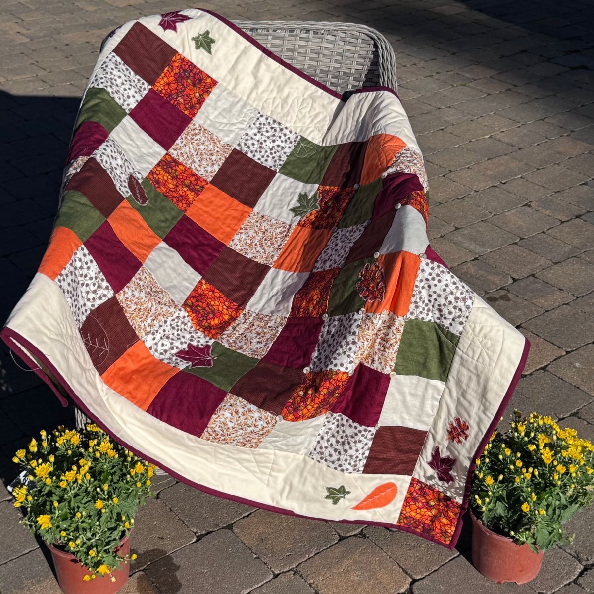 Autumn Leaves Quilt - An Easy Beginner Make - Digital Download
