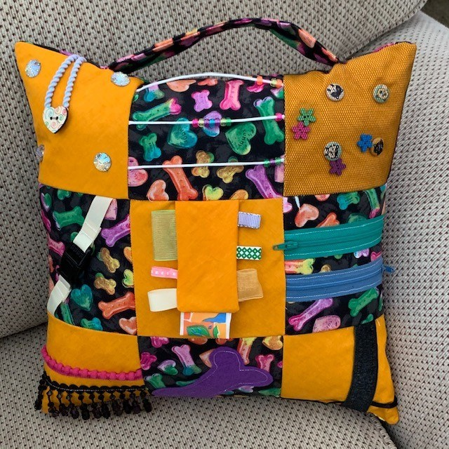 Fidget Cushion or Weighted Quilt with Book and Storage Pocket Instructions - Digital Download