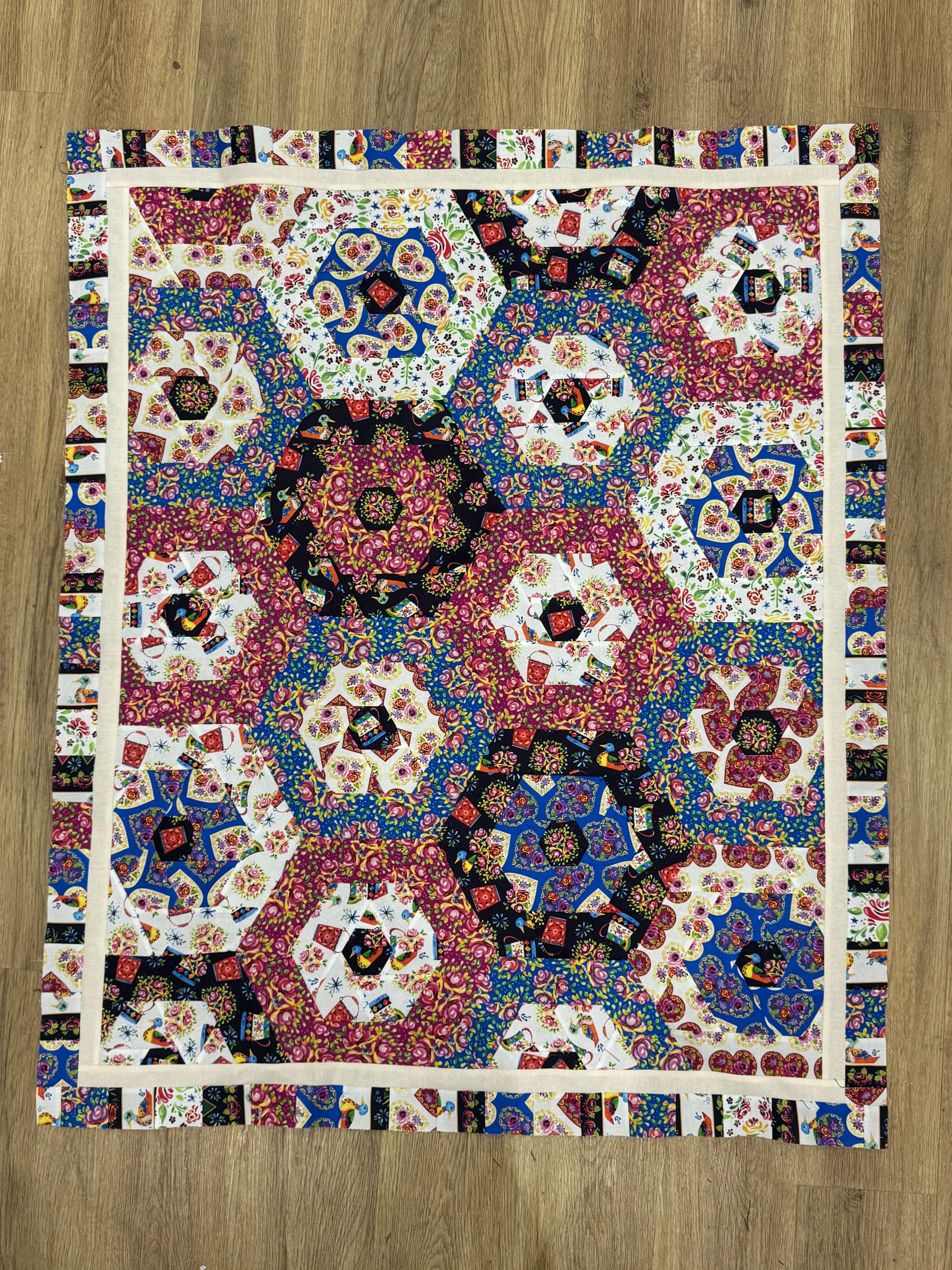 Wrap Around Hexies Lap Quilt - Digital Download