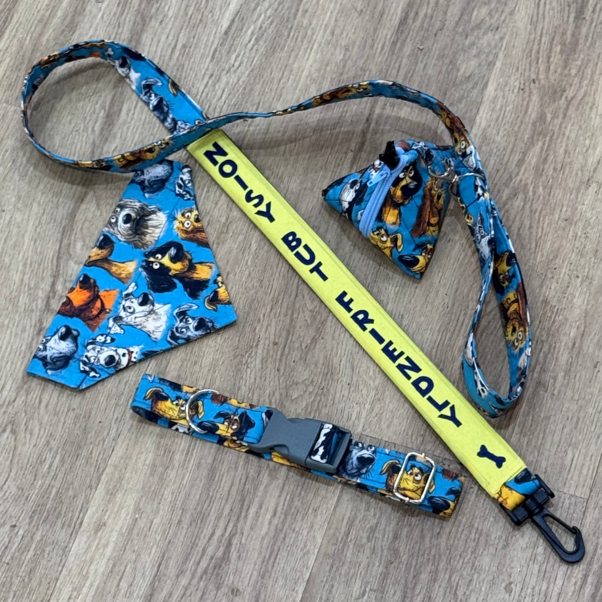 Lead the Way 'Dog Walkies Collection' Instructions for an adjustable Collar, Lead,  Poo Bag Pouch, Bandana, Message Sleeve and Drying Mitts - Digital Download