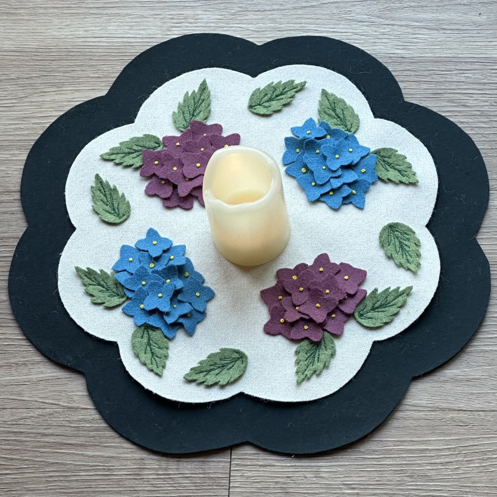 Summer Candle Mat Instructions and Templates to make three Candle Mats in wool or felt One for each of the summer months - Digital Download
