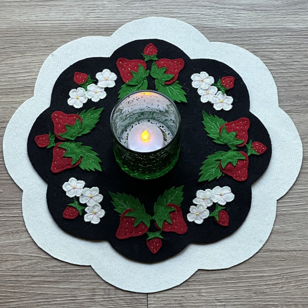 Summer Candle Mat Instructions and Templates to make three Candle Mats in wool or felt One for each of the summer months - Digital Download
