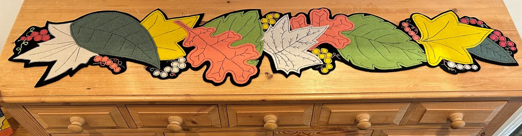 Forest Floor Wool Applique Table Sets and Wall Hanging Instructions - Digital Download