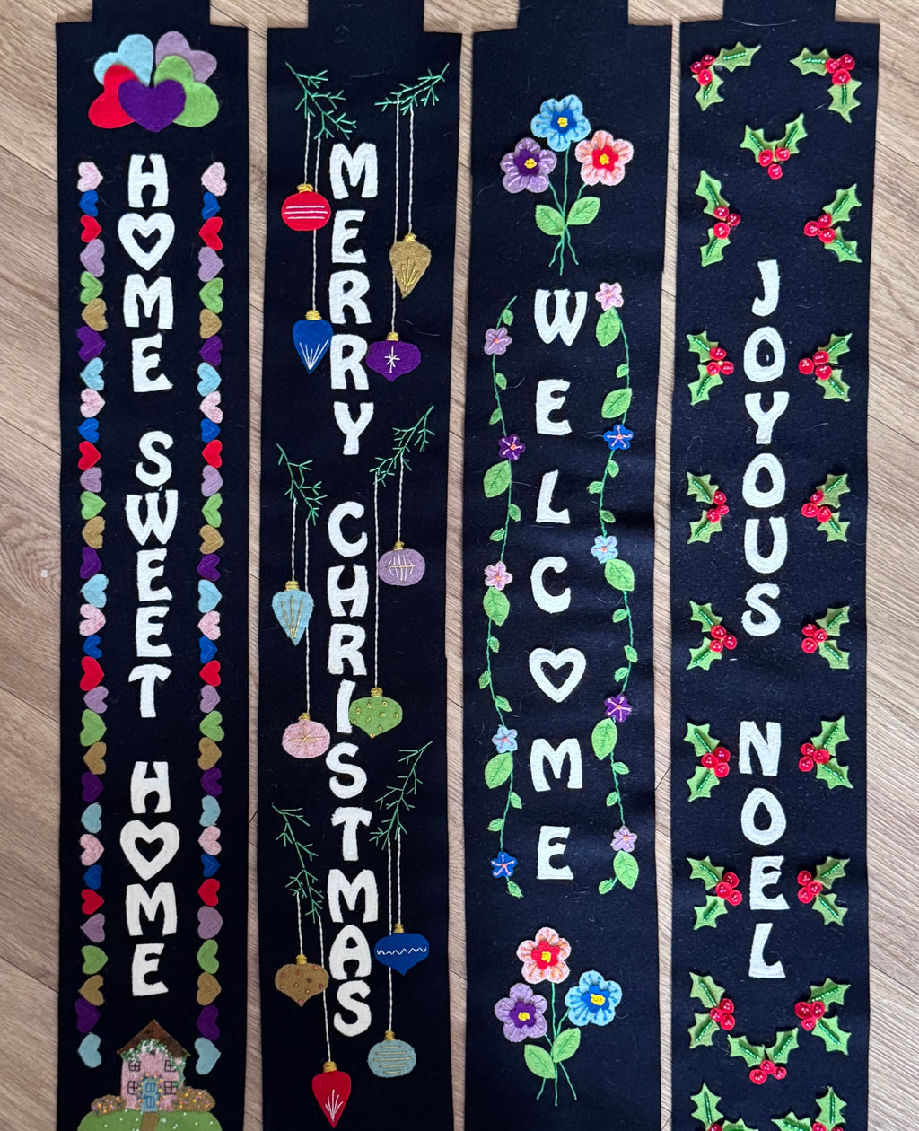 New - Festive Flip - Instructions for a Reversible Wool/Felt Applique Wall Hanging - Digital Download