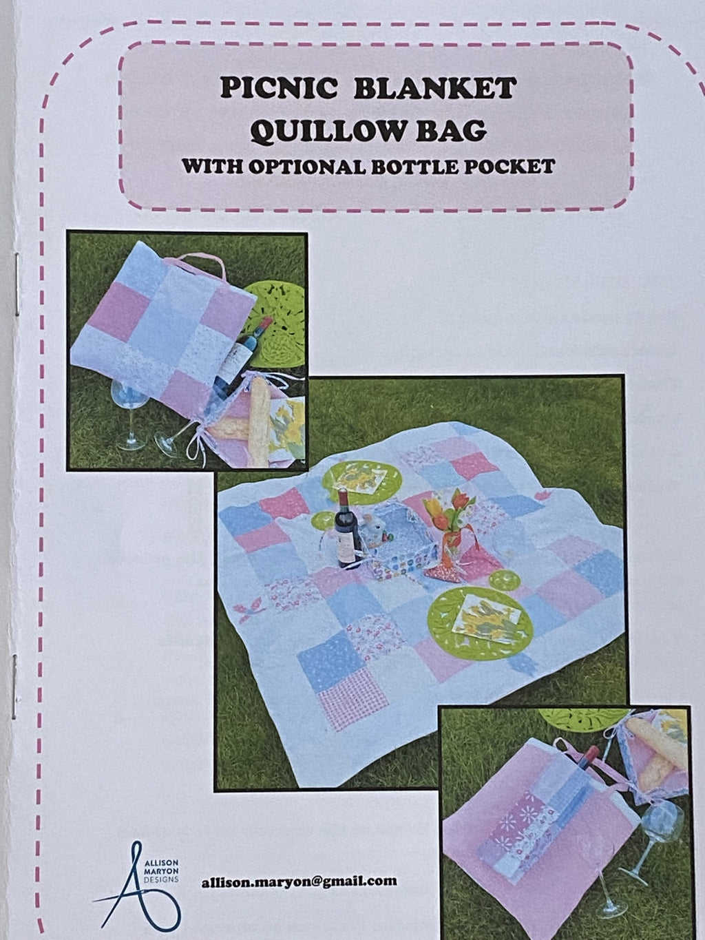 Picnic Blanket Quillow Bag (Not a Quilt but needs one) - Digital Download