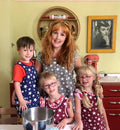 Mummy, Dolly & Me Cross Back Japanese Style Apron PDF Pattern. Kiddies 20"-33" chest. Adult Size UK 10-20 and to fit 18", 15" and 10" dolls. Digital Download