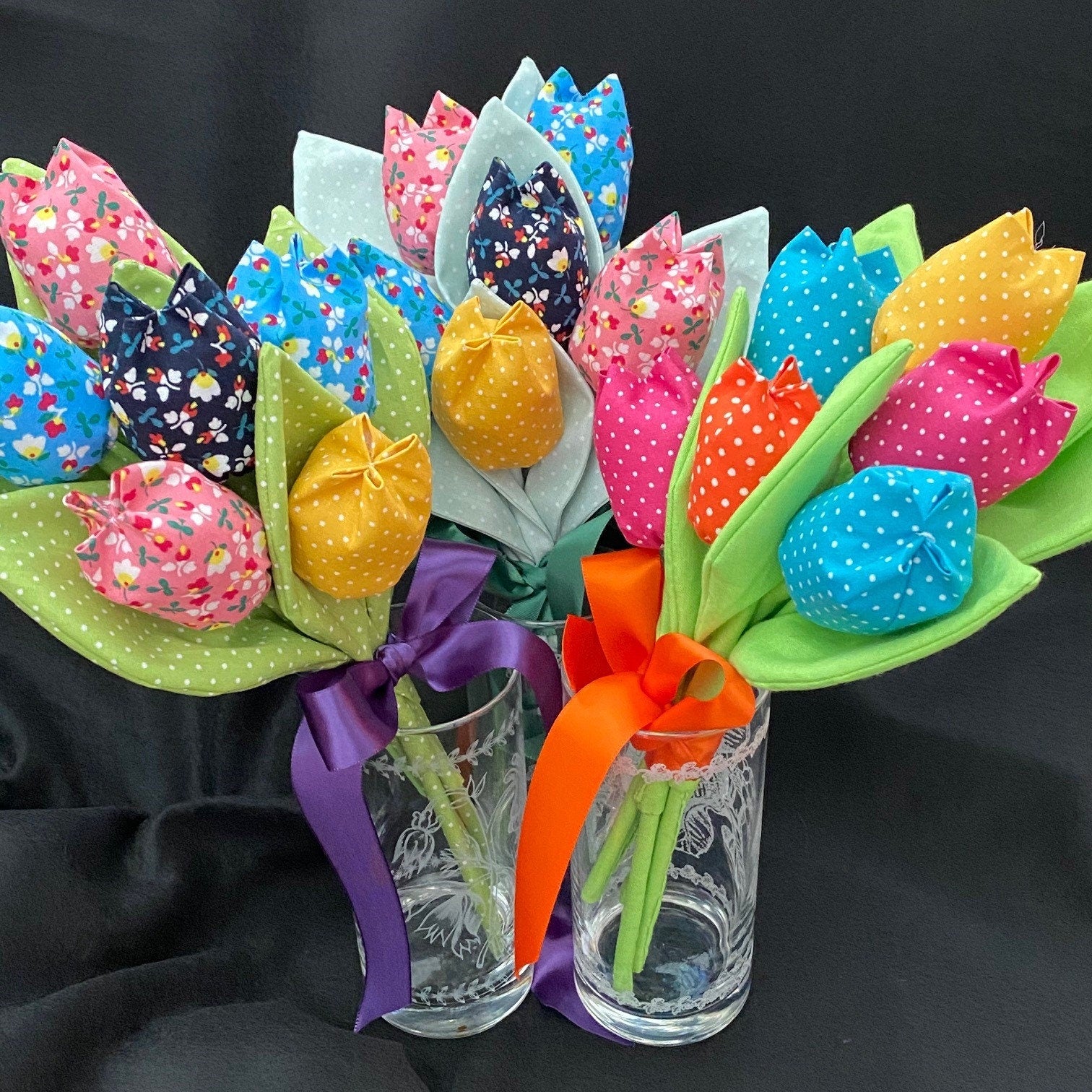 Sewing Pattern/Instructions for Fabric Tulips - Digital Download