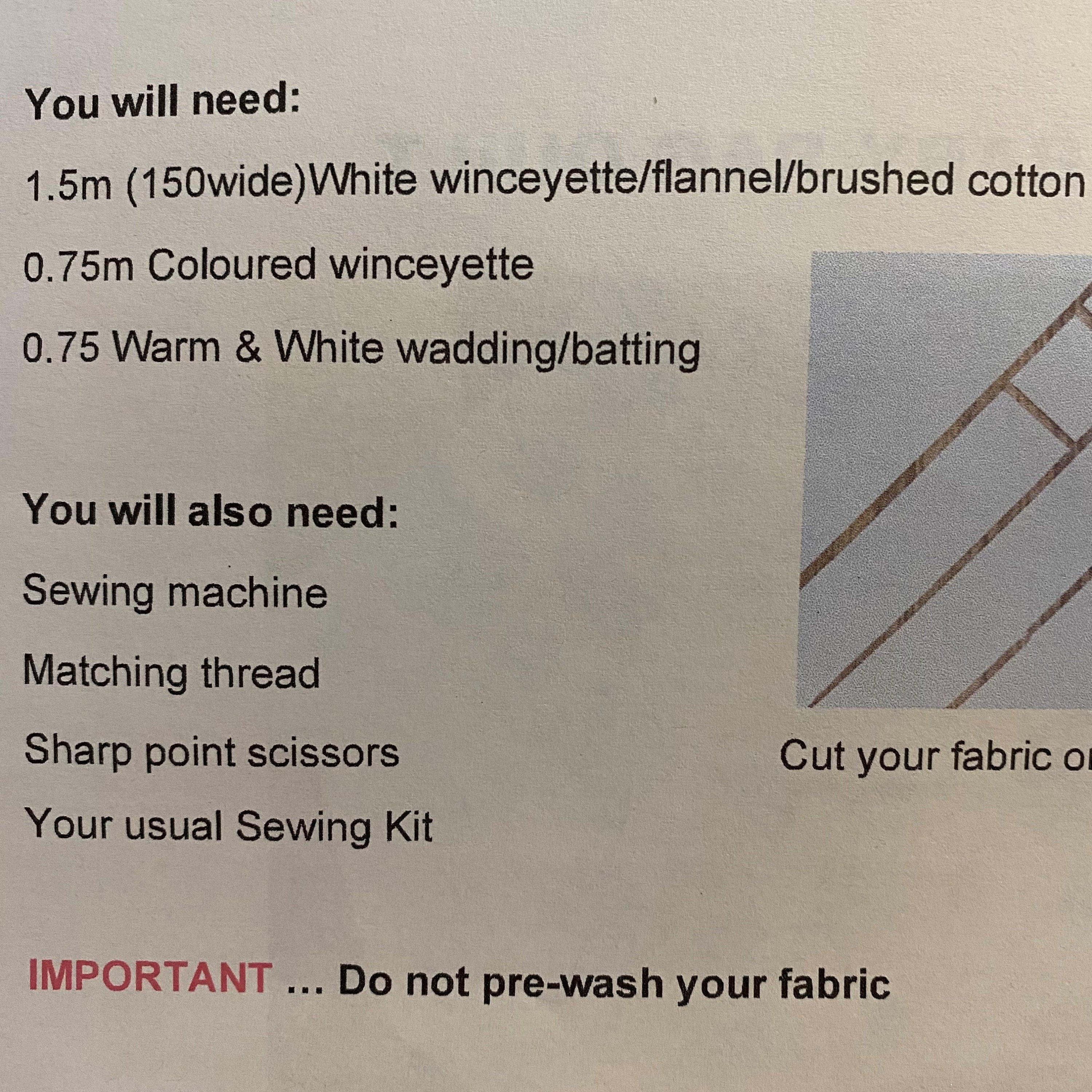 Baby Rag Quilt PDF Sewing Pattern and templates. QR code takes you to a full tutorial - Digital Download