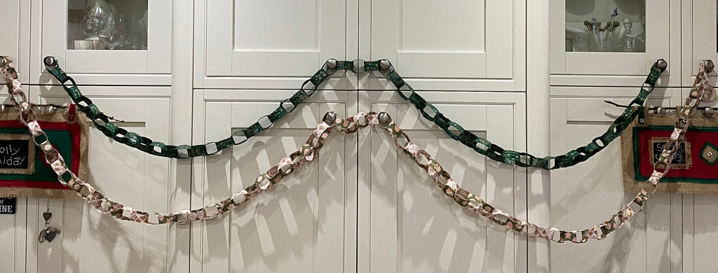 Fabric Christmas Chains worksheet - Digital Download