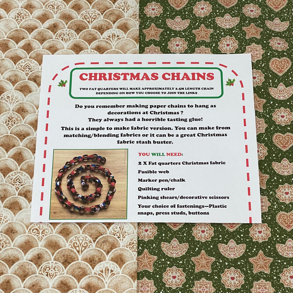 Fabric Christmas Chains worksheet - Digital Download