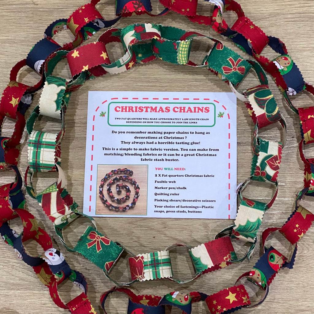 Fabric Christmas Chains worksheet - Digital Download