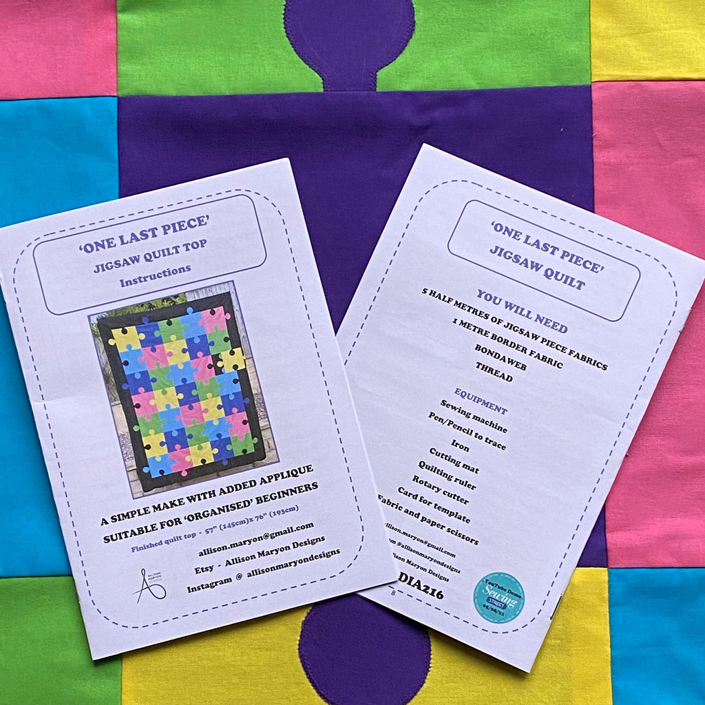 One Last Piece - Jigsaw Quilt Instructions - Digital Download
