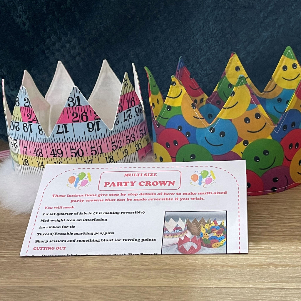 Multi size Party Crown Instructions.  Digital Download