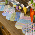 Easter quilted table runner/centre. Egg shaped - Digital Download