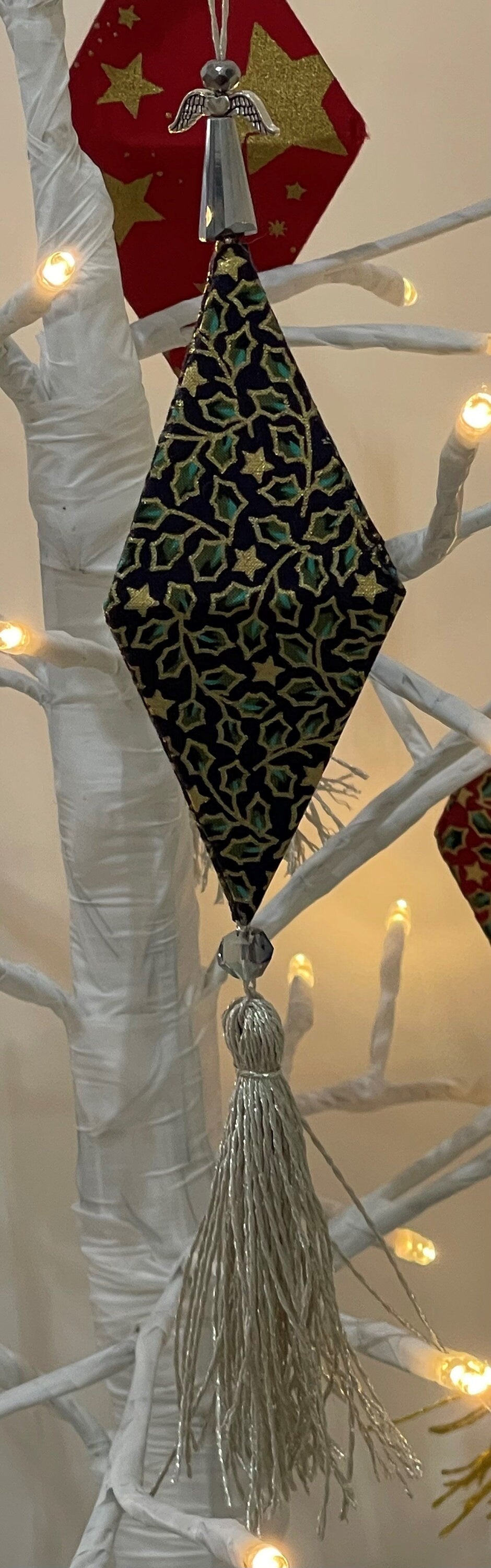 Fabric Diamond Xmas Decoration - Digital Download