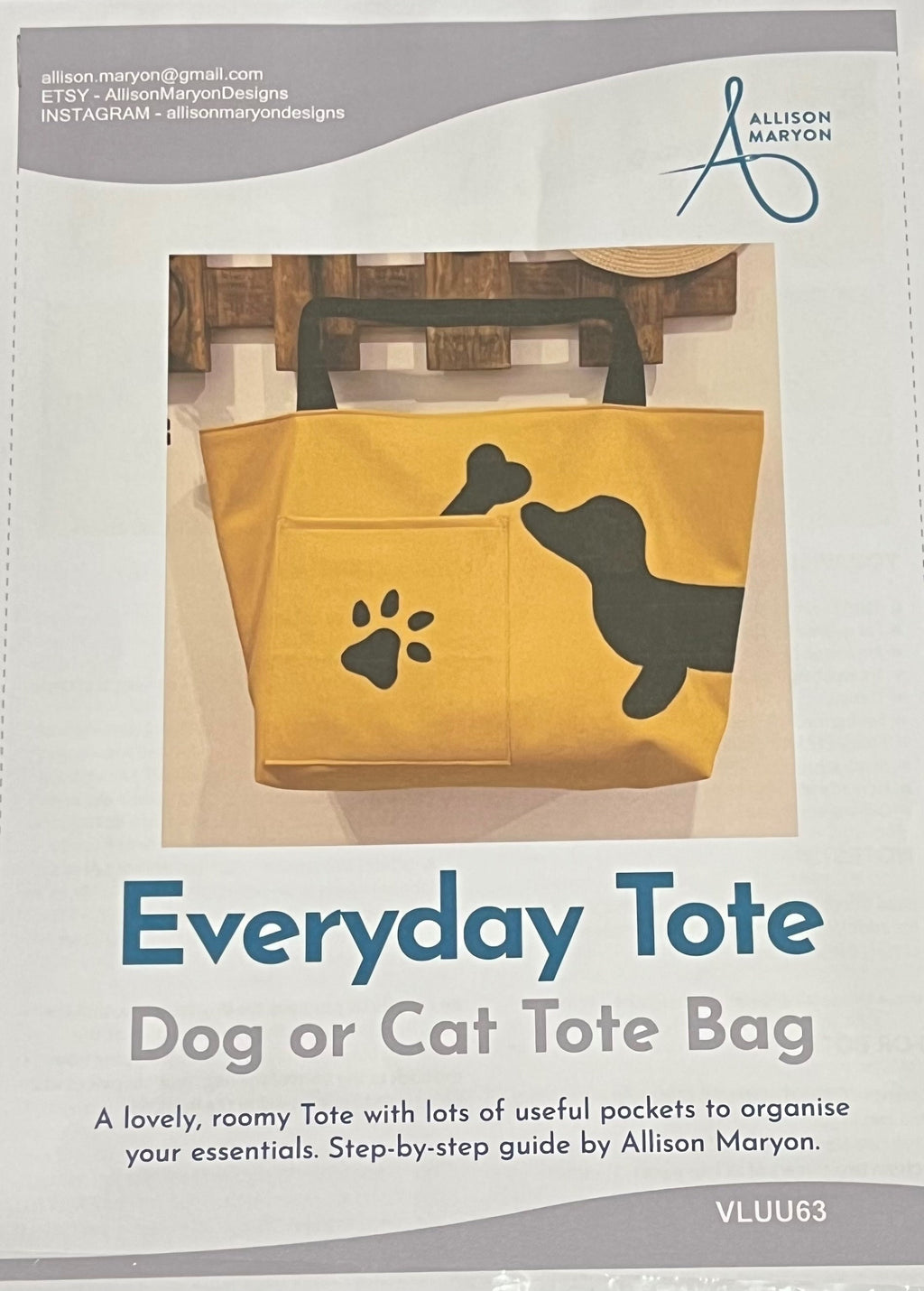 Cat and Dog Everyday Tote Bag - Digital Download