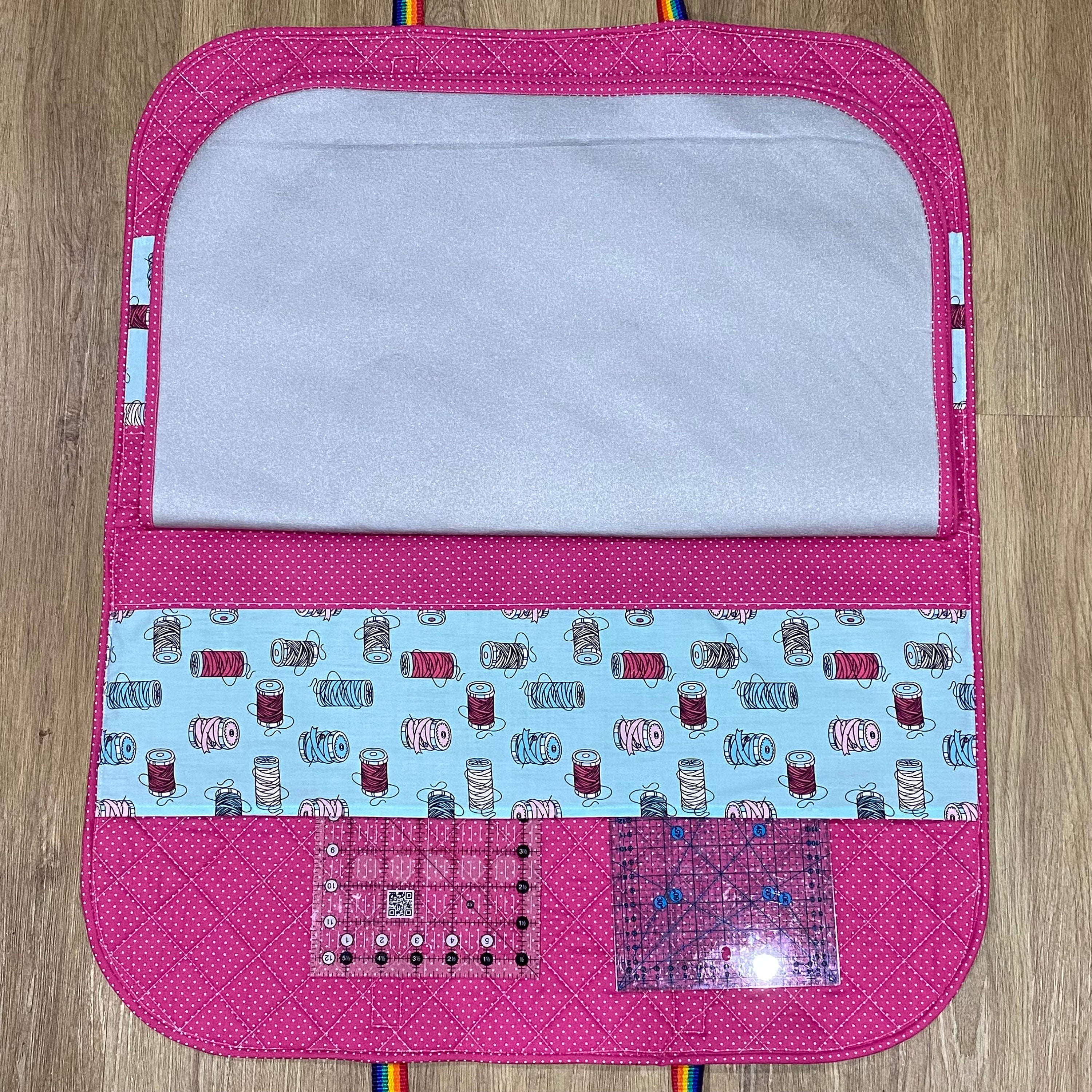 Cut, Piece and Press Sewing storage/carry case for project/tools/pressing.  Includes a free Travel Iron Bag pattern with templates - Digital Download