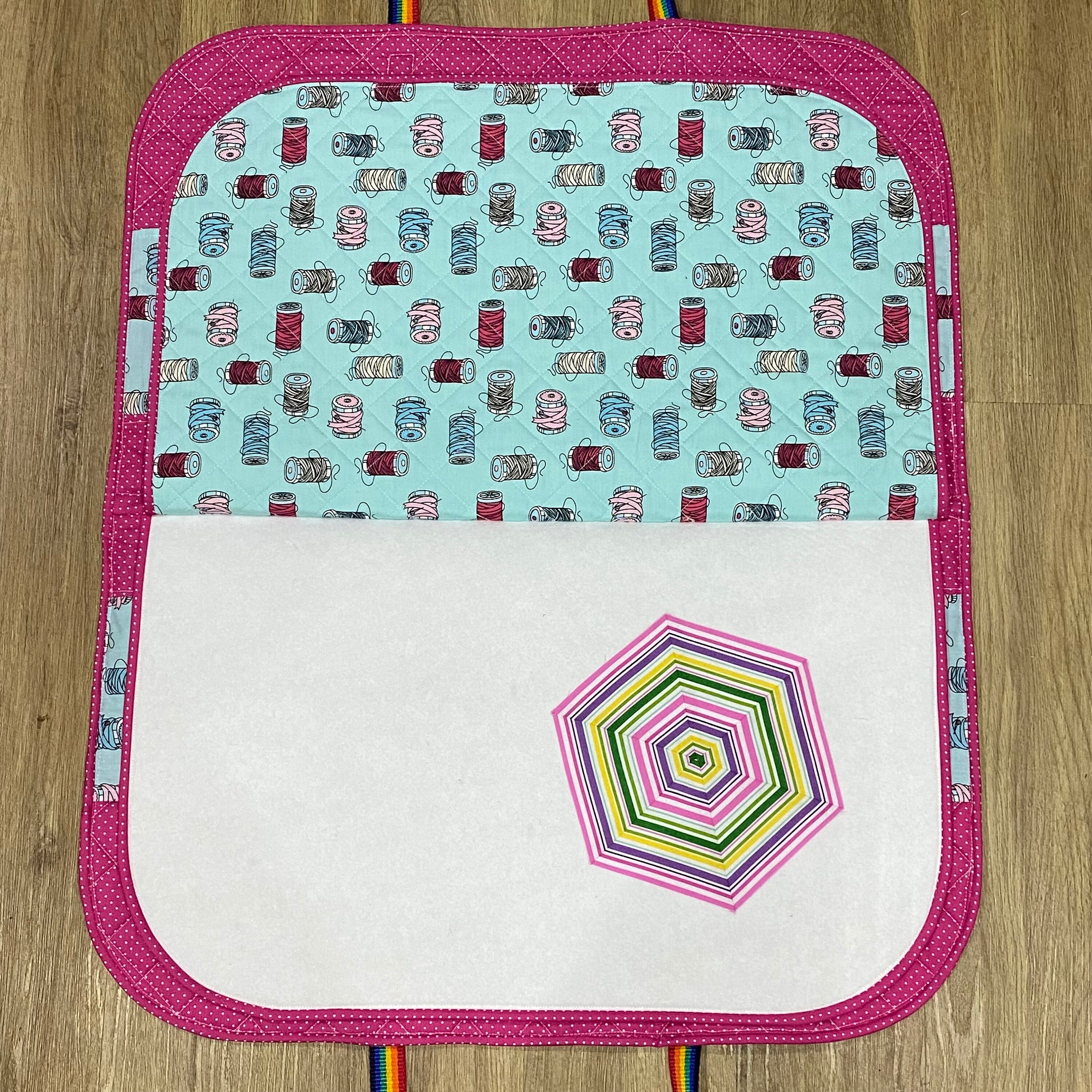Cut, Piece and Press Sewing storage/carry case for project/tools/pressing.  Includes a free Travel Iron Bag pattern with templates - Digital Download