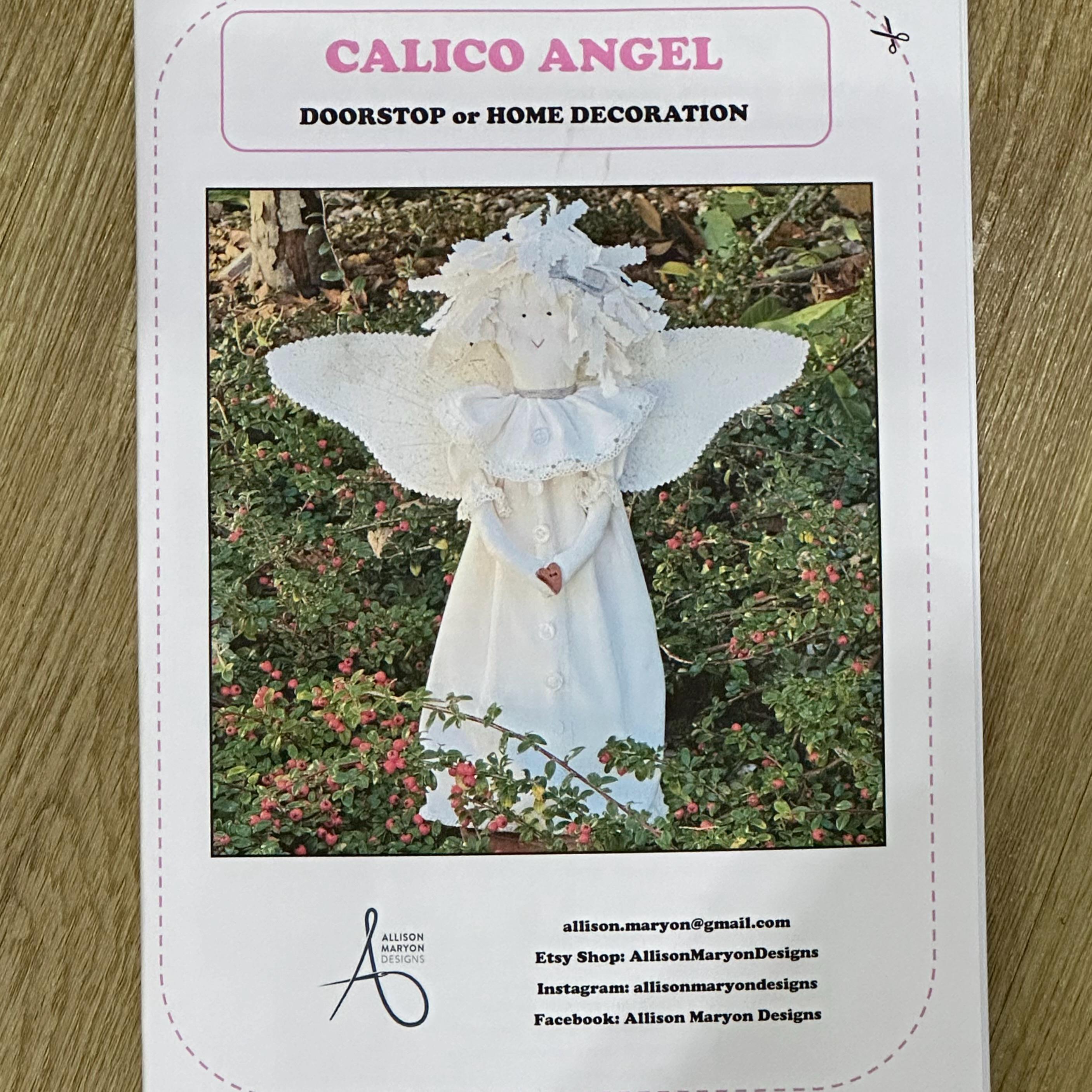 Calico Angel Doorstop / Decoration Sewing Pattern - Digital Download