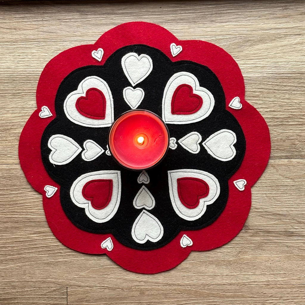 Winter Wool/Felt Candle Mat/Penny Rug Instructions and Templates - Digital Download