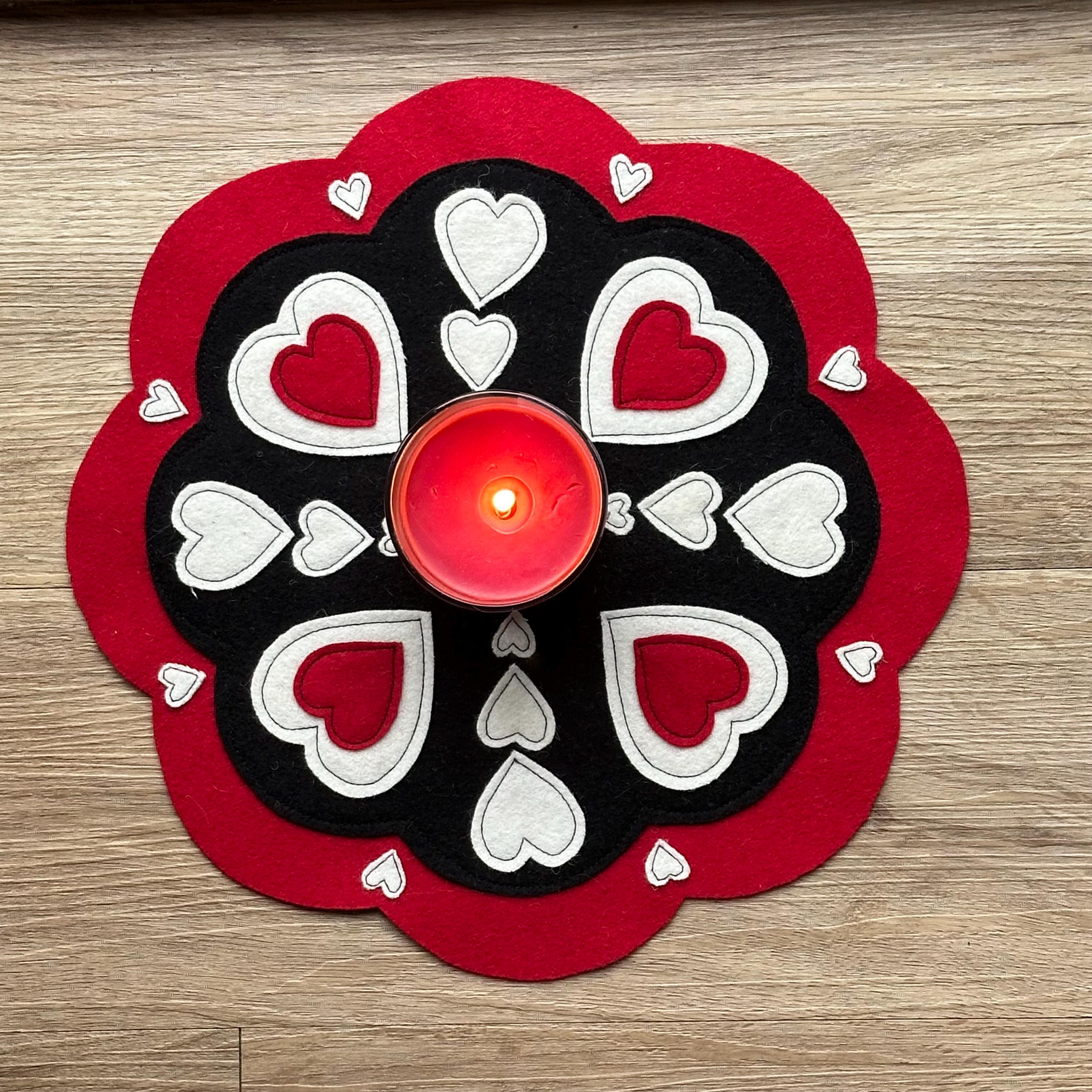 Winter Wool/Felt Candle Mat/Penny Rug Instructions and Templates - Digital Download