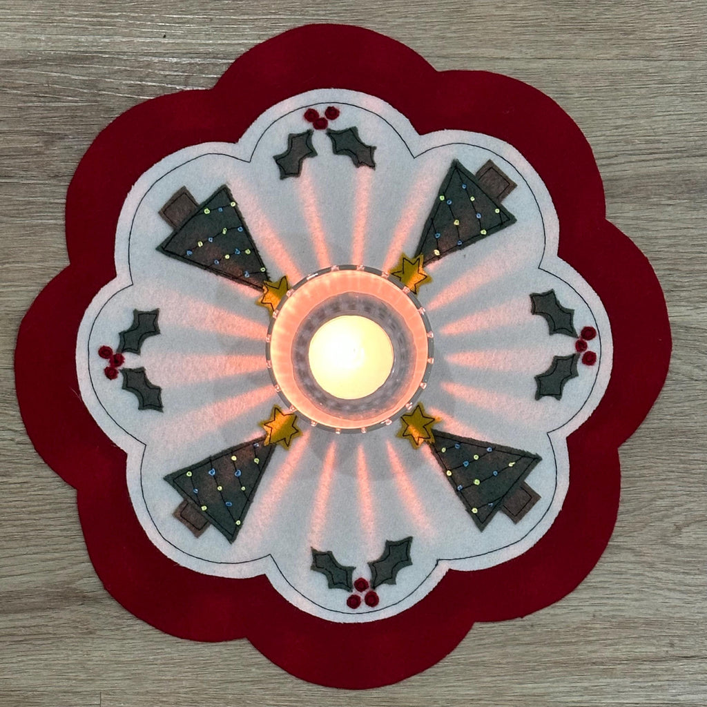 Winter Wool/Felt Candle Mat/Penny Rug Instructions and Templates - Digital Download