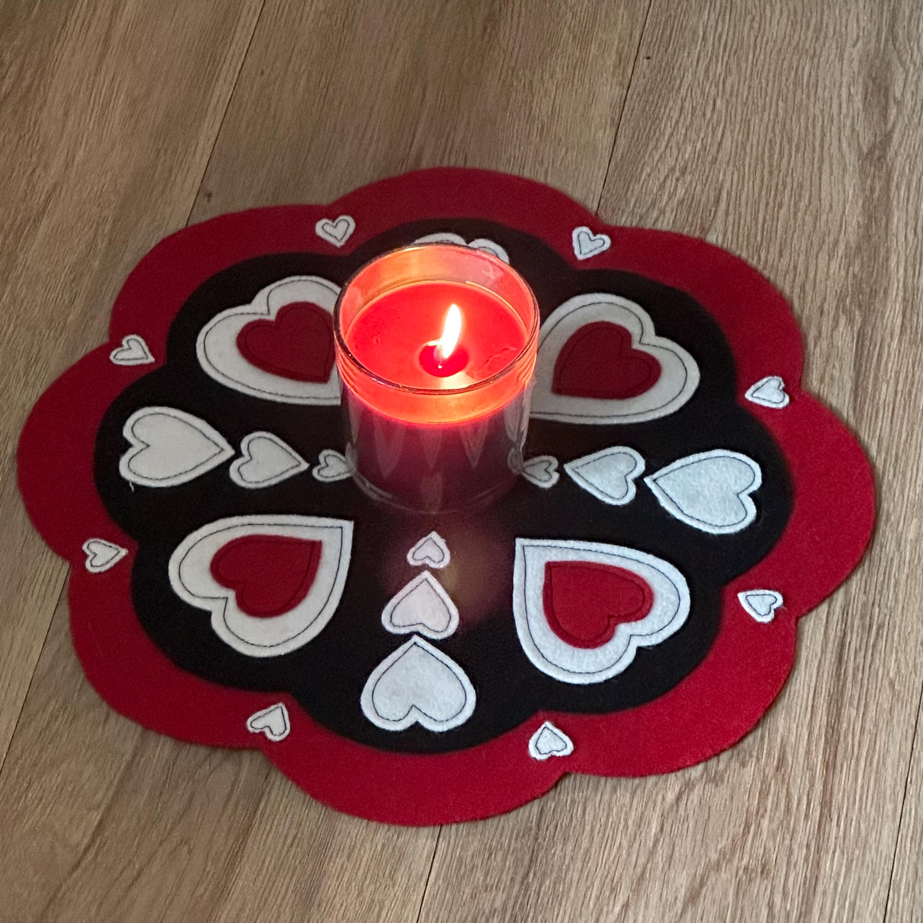 Winter Wool/Felt Candle Mat/Penny Rug Instructions and Templates - Digital Download