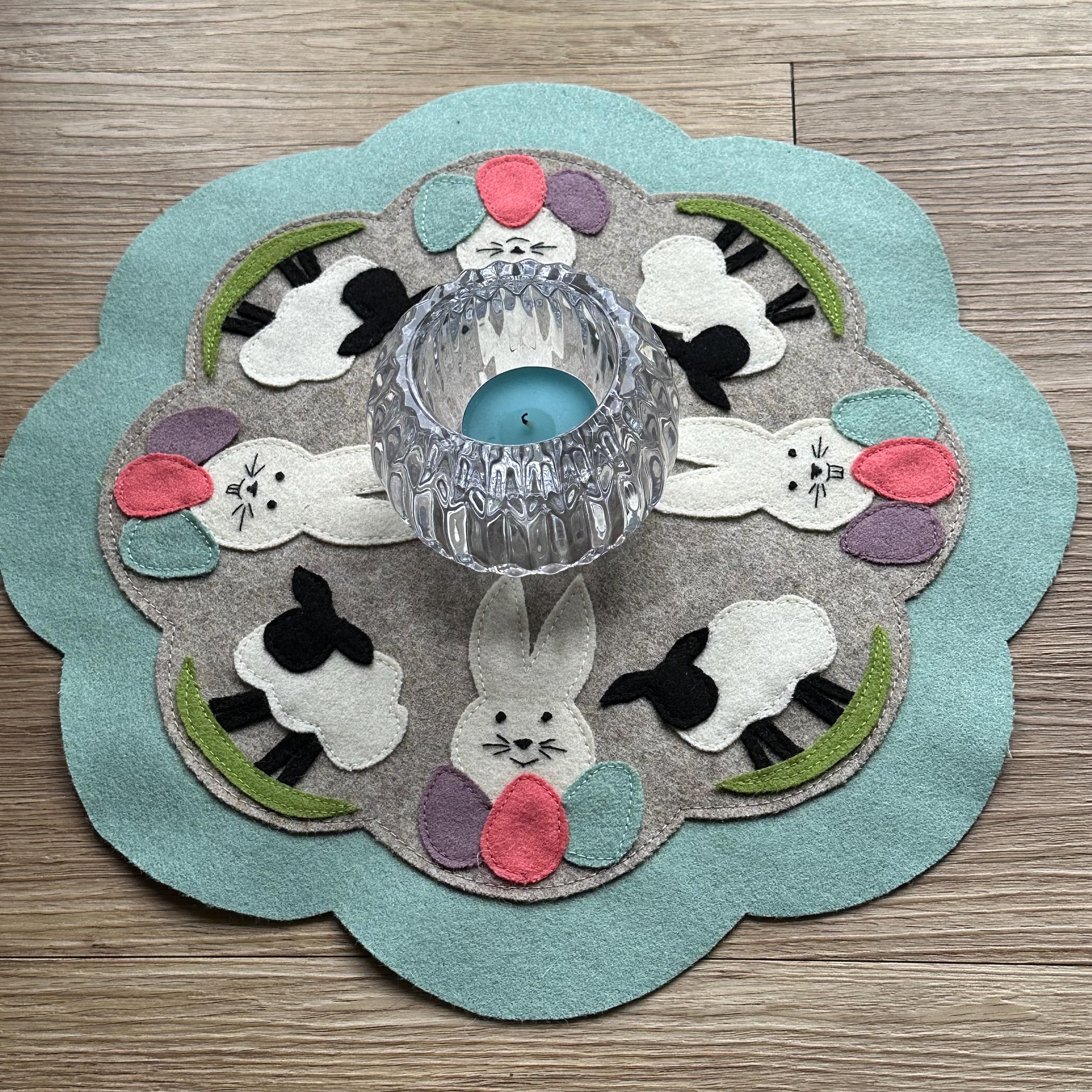 Spring Wool/Felt Candle Mat/Penny Rug Instructions and Templates - Digital Downloads