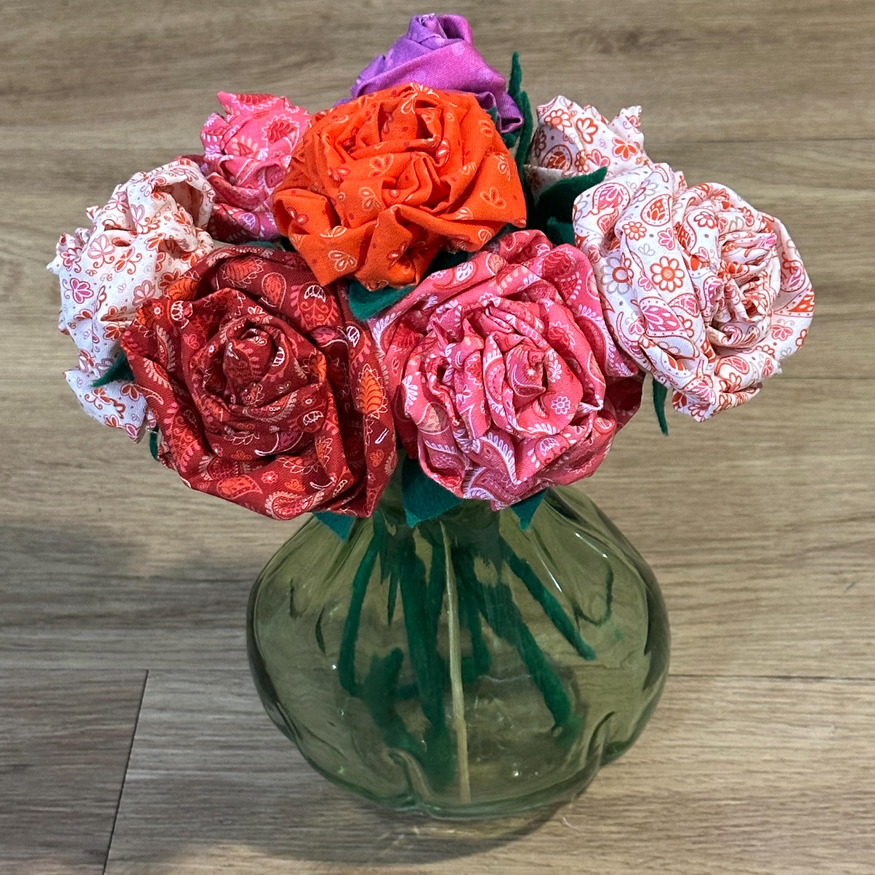 Everlasting fabric tulips and fabric roses instructions and templates - Digital Download