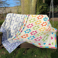 Reach for the Stars.  Stretched stars quilt instructions. Beginner friendly project - Digital Download