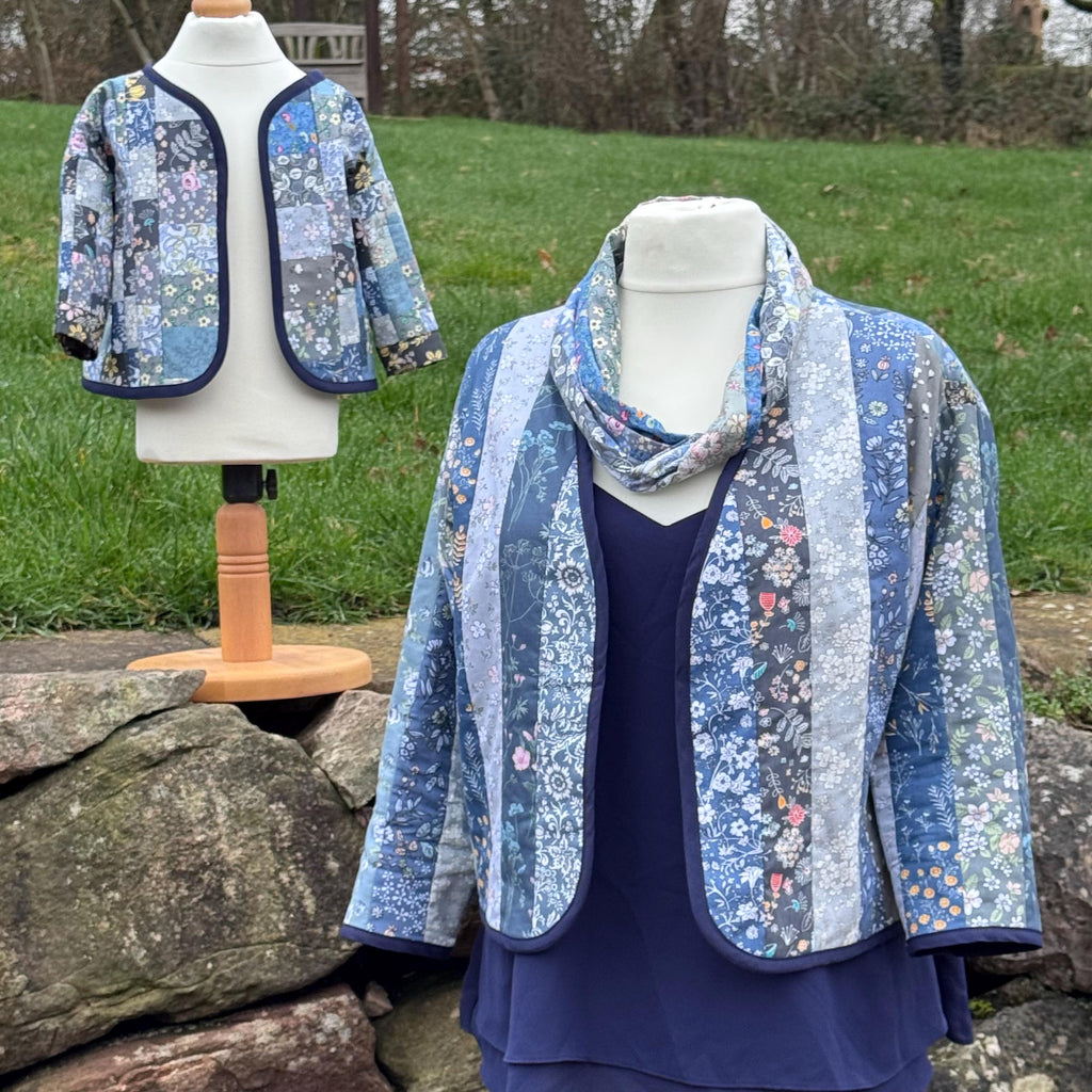 Second Chance Upcycle Instructions for a Quilted Jacket and Infinity Scarf (Any size) Digital Download