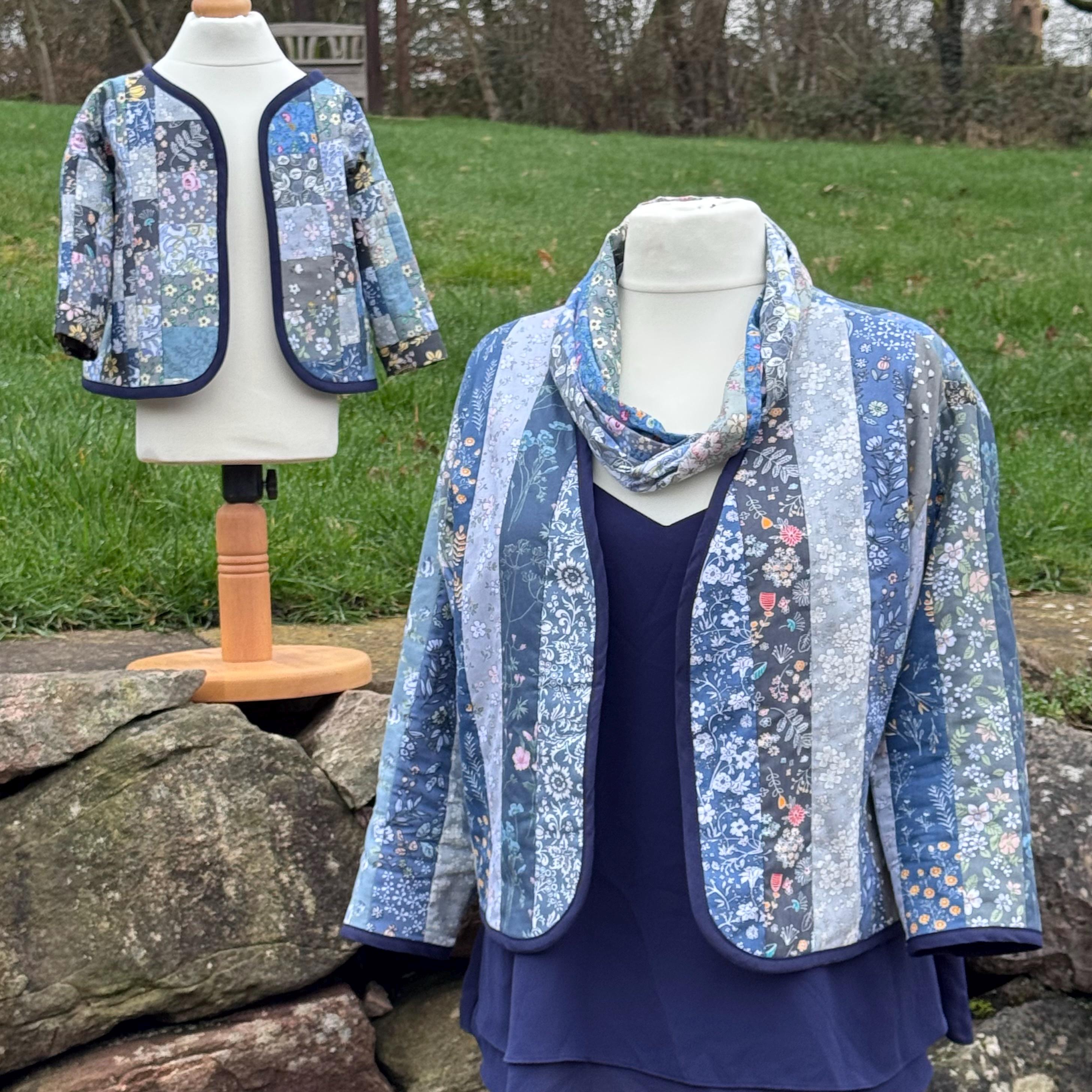 Second Chance Upcycle Instructions for a Quilted Jacket and Infinity Scarf (Any size) Digital Download